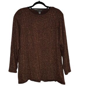Brown Bronze Flowy Top, Shimmery, Tunic, 18/20 Lane Bryant Designs Collection